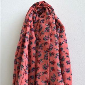 Pink floral scarf